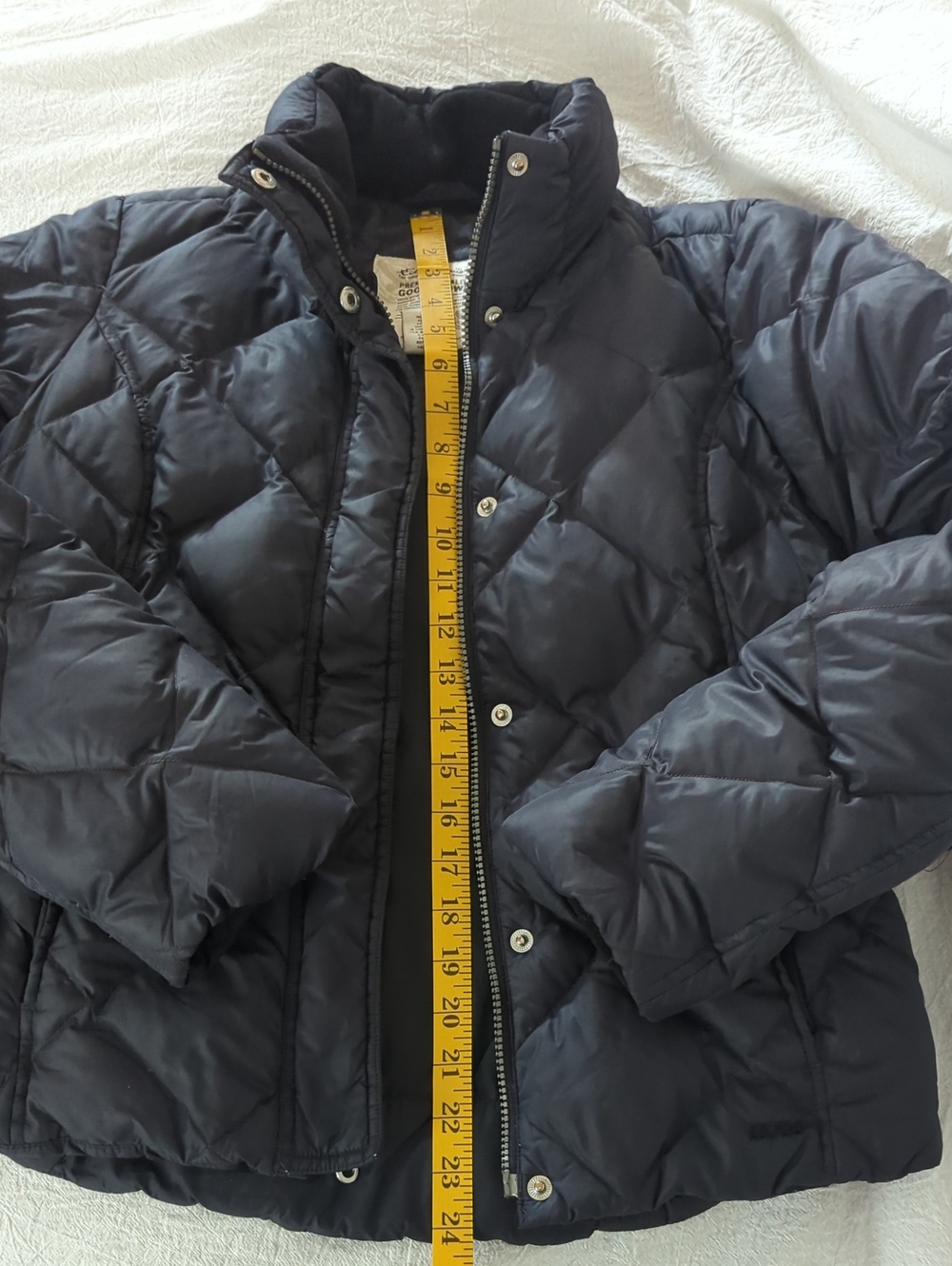 Eddie Bauer 700 Fill Down Jacket Womens S Black Diamond Quilted Puffer Coat 2009 - Picture 12 of 13